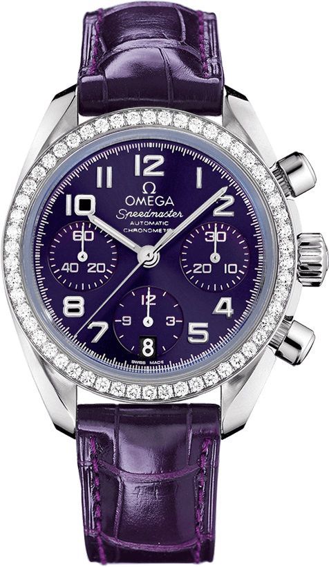 Omega Speedmaster  Purple Dial 38 mm Automatic Watch For Men - 1