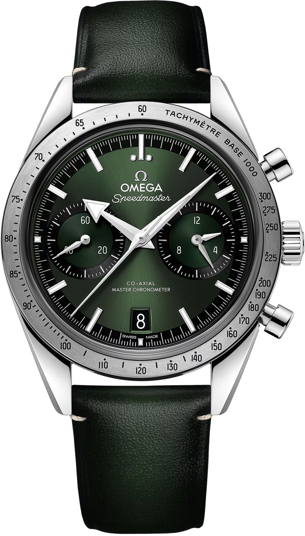 Omega Speedmaster Two Counters Green Dial 40.5 mm Manual Winding Watch For Men - 1