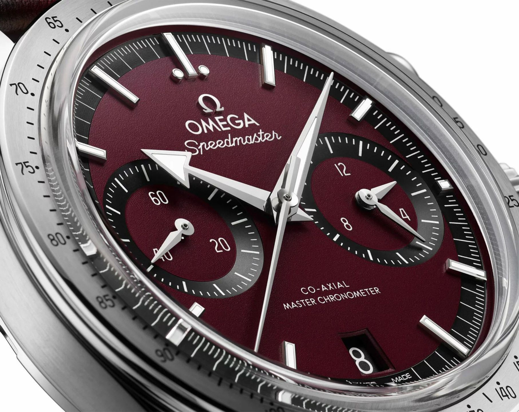 Omega Speedmaster Heritage Models Burgundy Dial 40.5 mm Manual Winding Watch For Men - 4