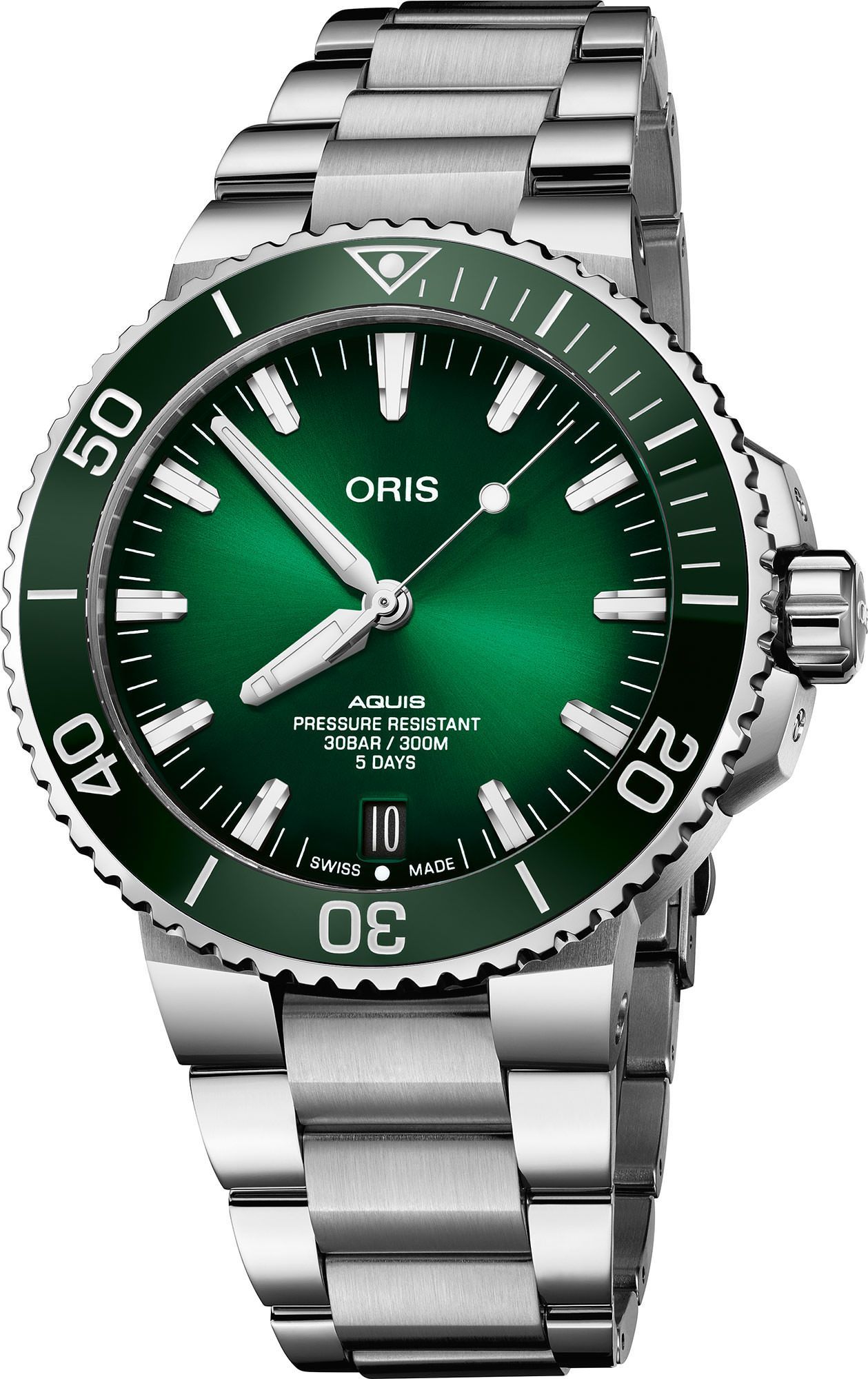 Oris Aquis Aquis Date Calibre 400 Green Dial 43.50 mm Automatic Watch For Unisex - 1