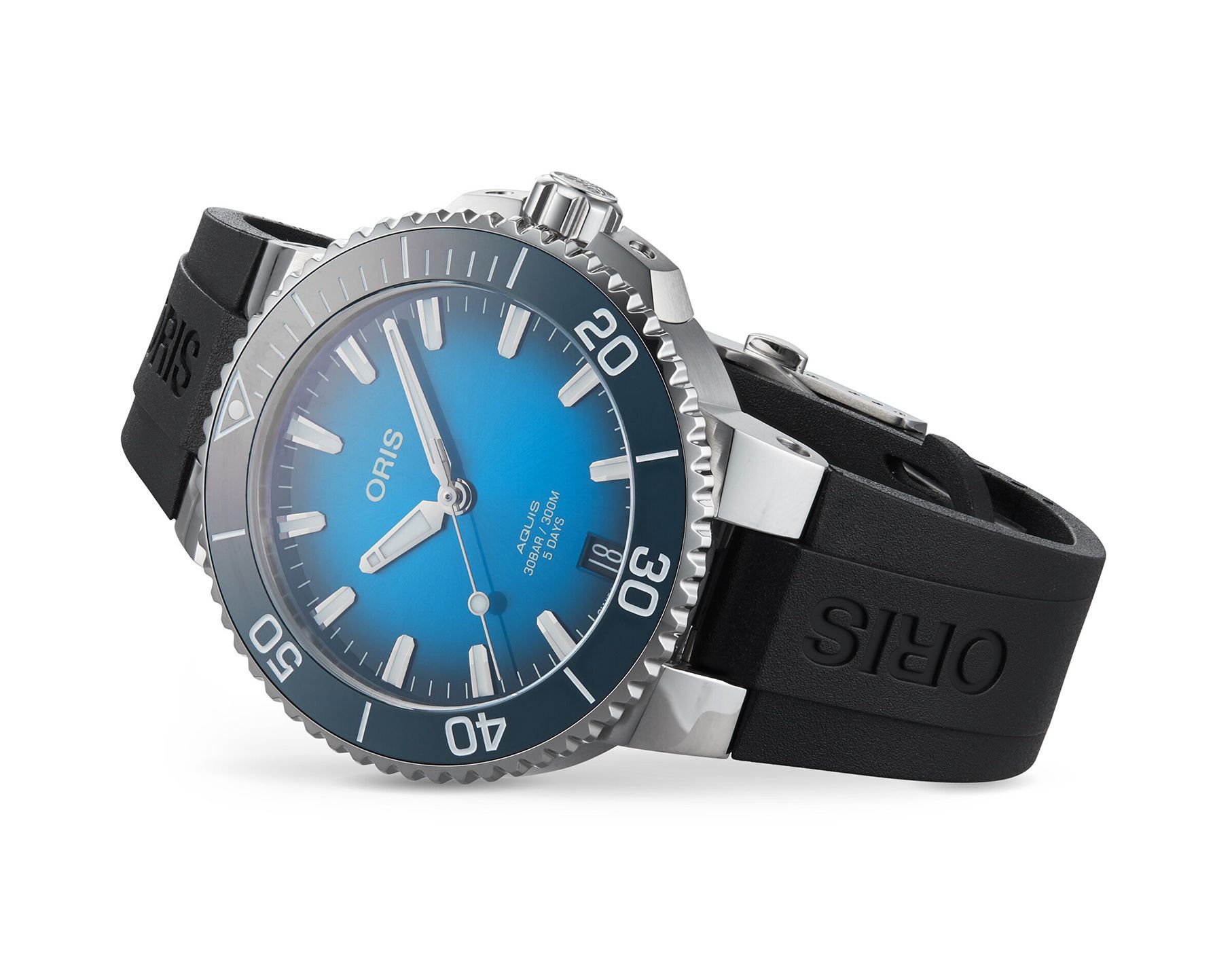 Oris Aquis Aquis Date Calibre 400 Blue Dial 41.5 mm Automatic Watch For Men - 8