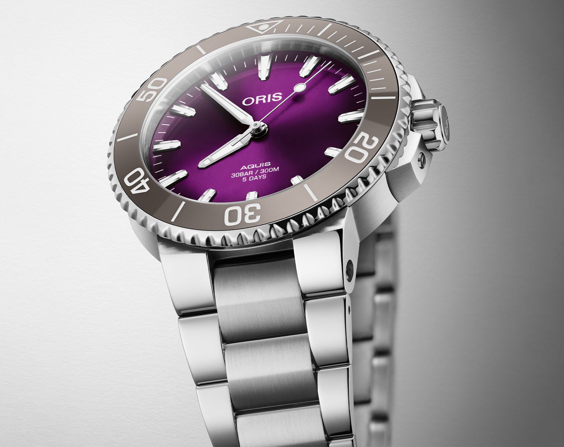 Oris Aquis Hölstein Edition 2023 Purple Dial 41.5 mm Automatic Watch For Men - 6