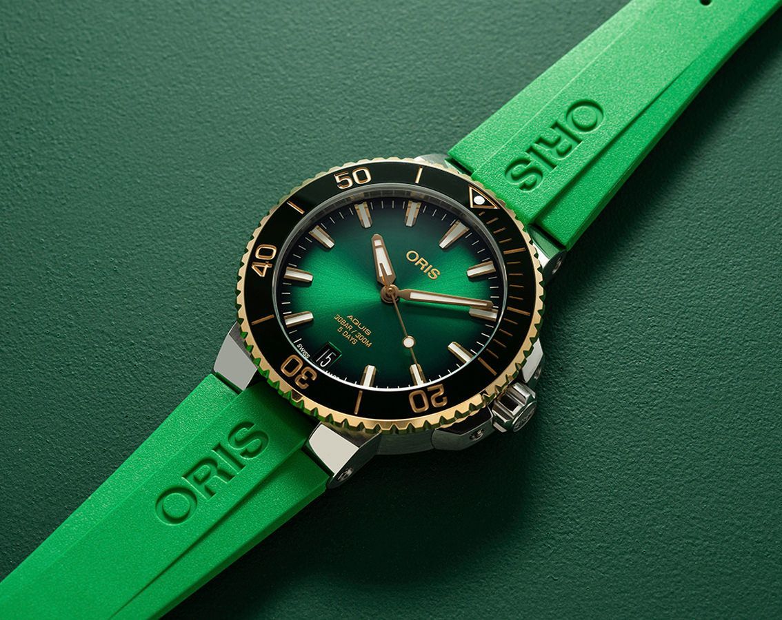 Oris Aquis Aquis Date Calibre 400 Green Dial 41.5 mm Automatic Watch For Men - 2