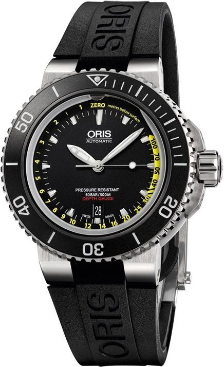 Oris Diving Depth Gauge Black Dial 46 mm Automatic Watch For Men - 1