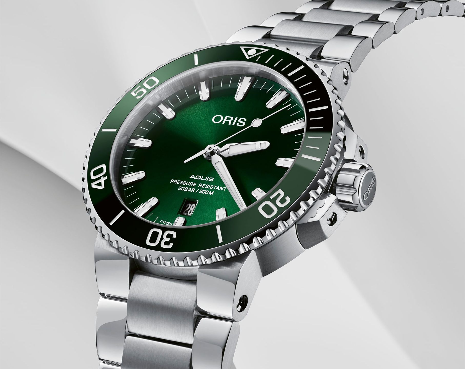 Oris Aquis Aquis Date Green Dial 43.5 mm Automatic Watch For Men - 5