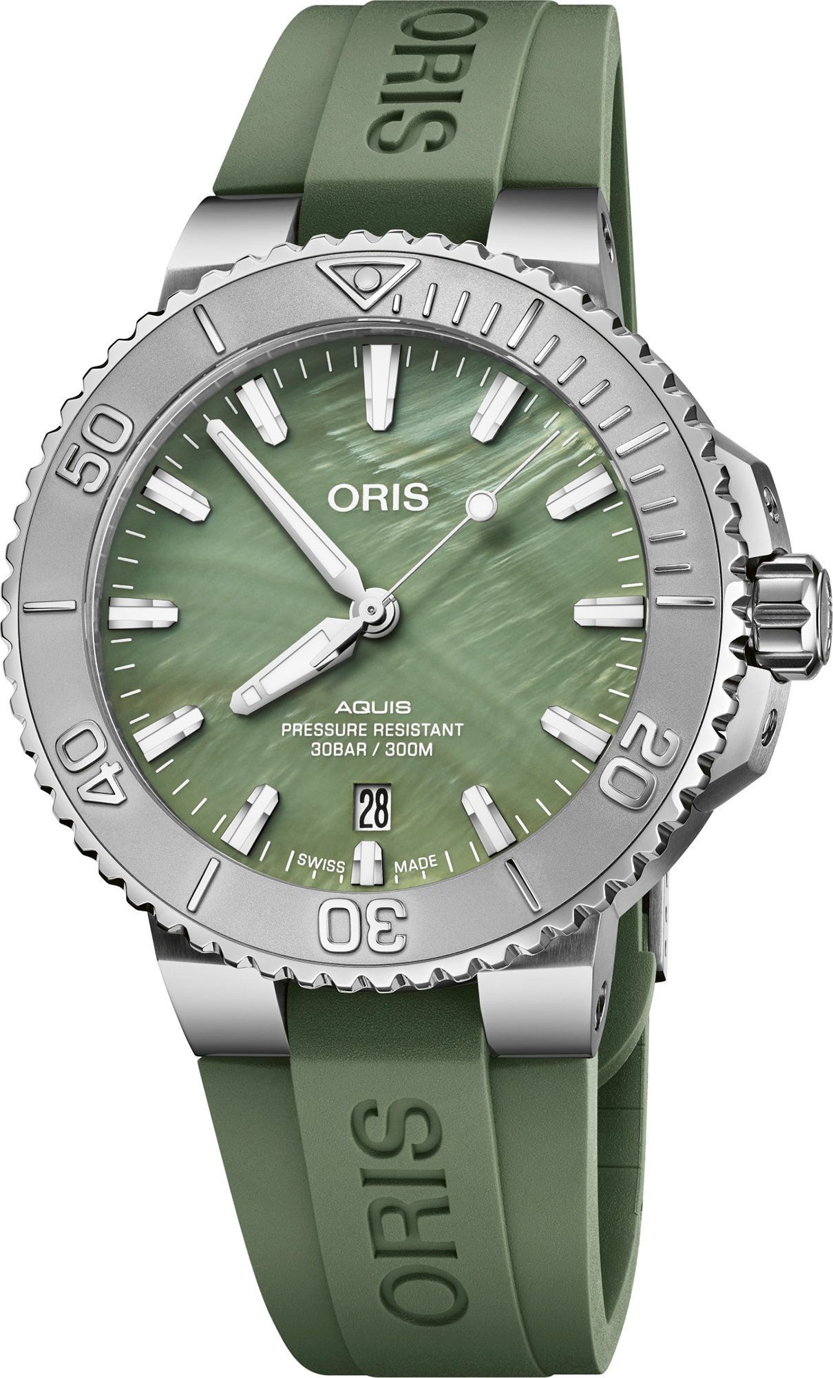 Oris Aquis New York Harbor Limited Edition Green MOP Dial 41.5 mm Automatic Watch For Men - 1