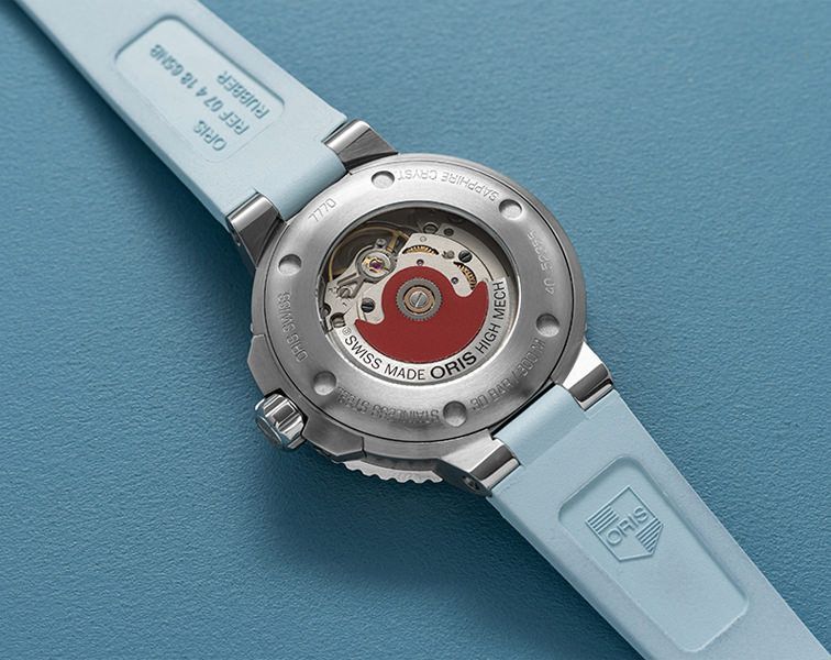 Oris Aquis Aquis Date Blue MOP Dial 36.5 mm Automatic Watch For Women - 6