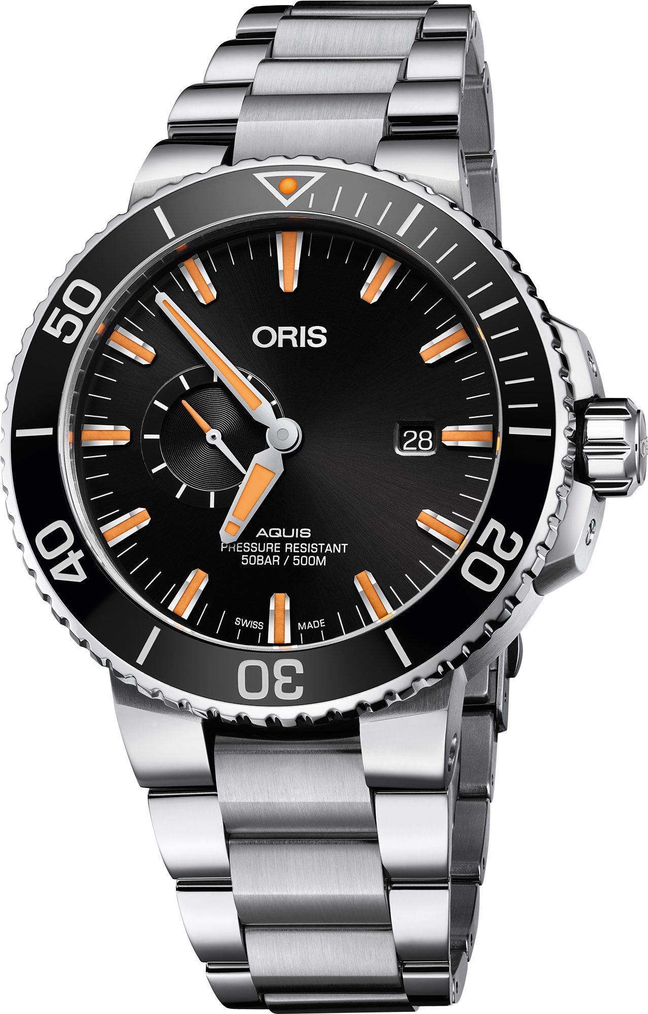 Oris Diving Aquis Date Black Dial 45.5 mm Automatic Watch For Men - 1