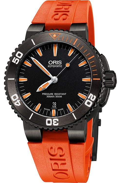 Oris aquis date discount orange