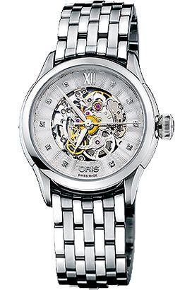 Oris Skeleton Diamonds 31 mm Watch in Silver Dial For Women - 1