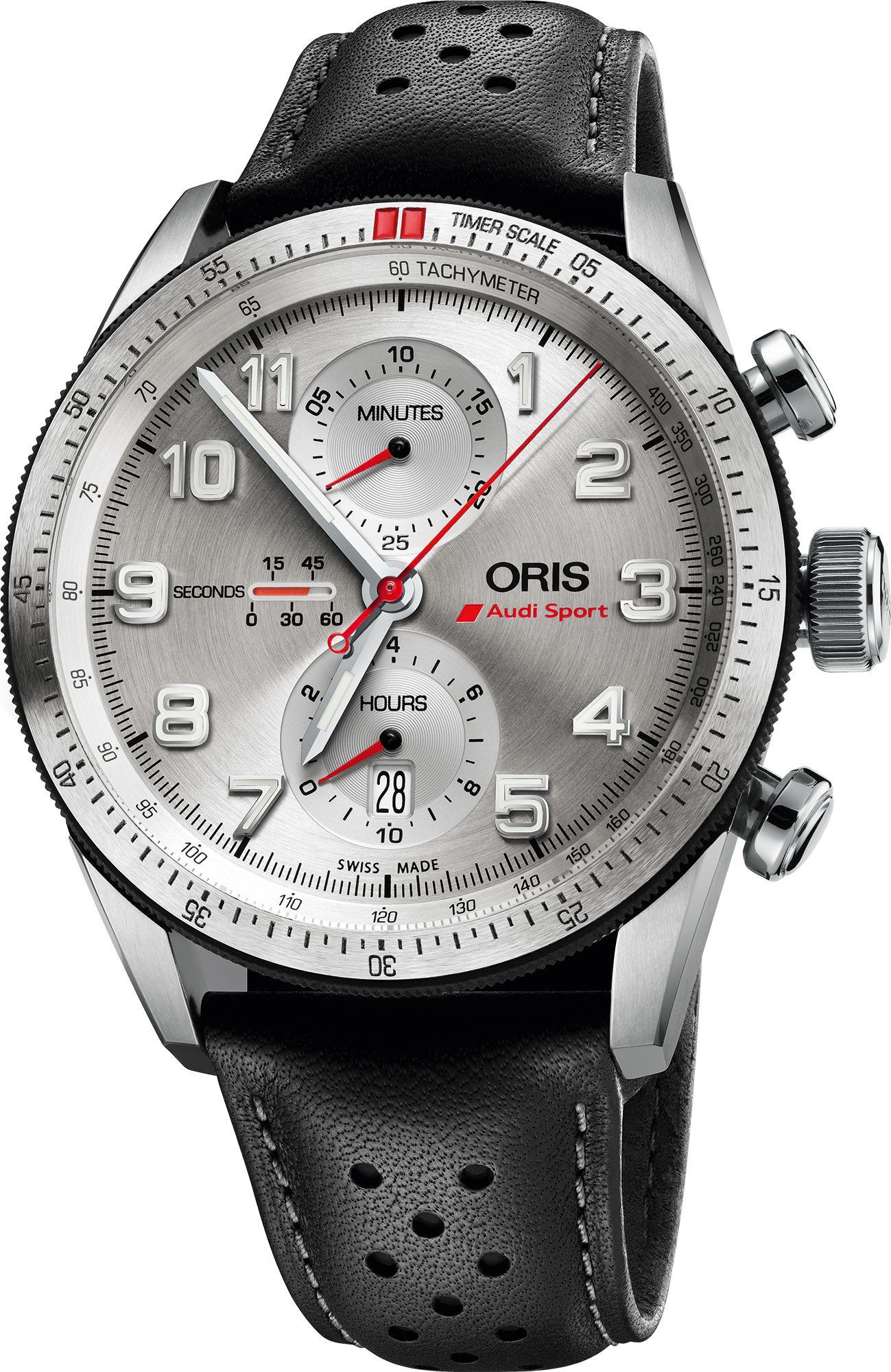 Oris Motor Sport Audi Sport GMT Silver Dial 44 mm Automatic Watch For Men - 1