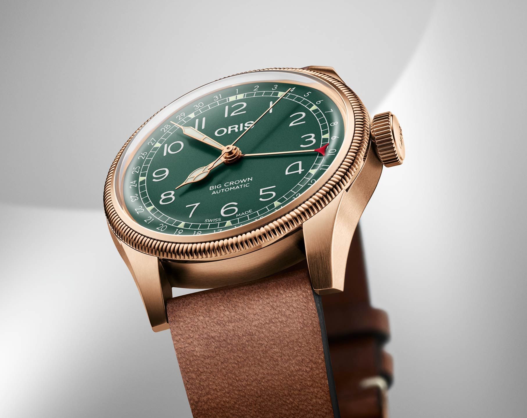 Oris Big Crown Big Crown Pointer Date 80th Anniversary Edition Green Dial 40 mm Automatic Watch For Men - 3