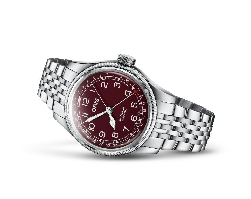 Oris Big Crown Pointer Date 40 mm Watch in Red Dial