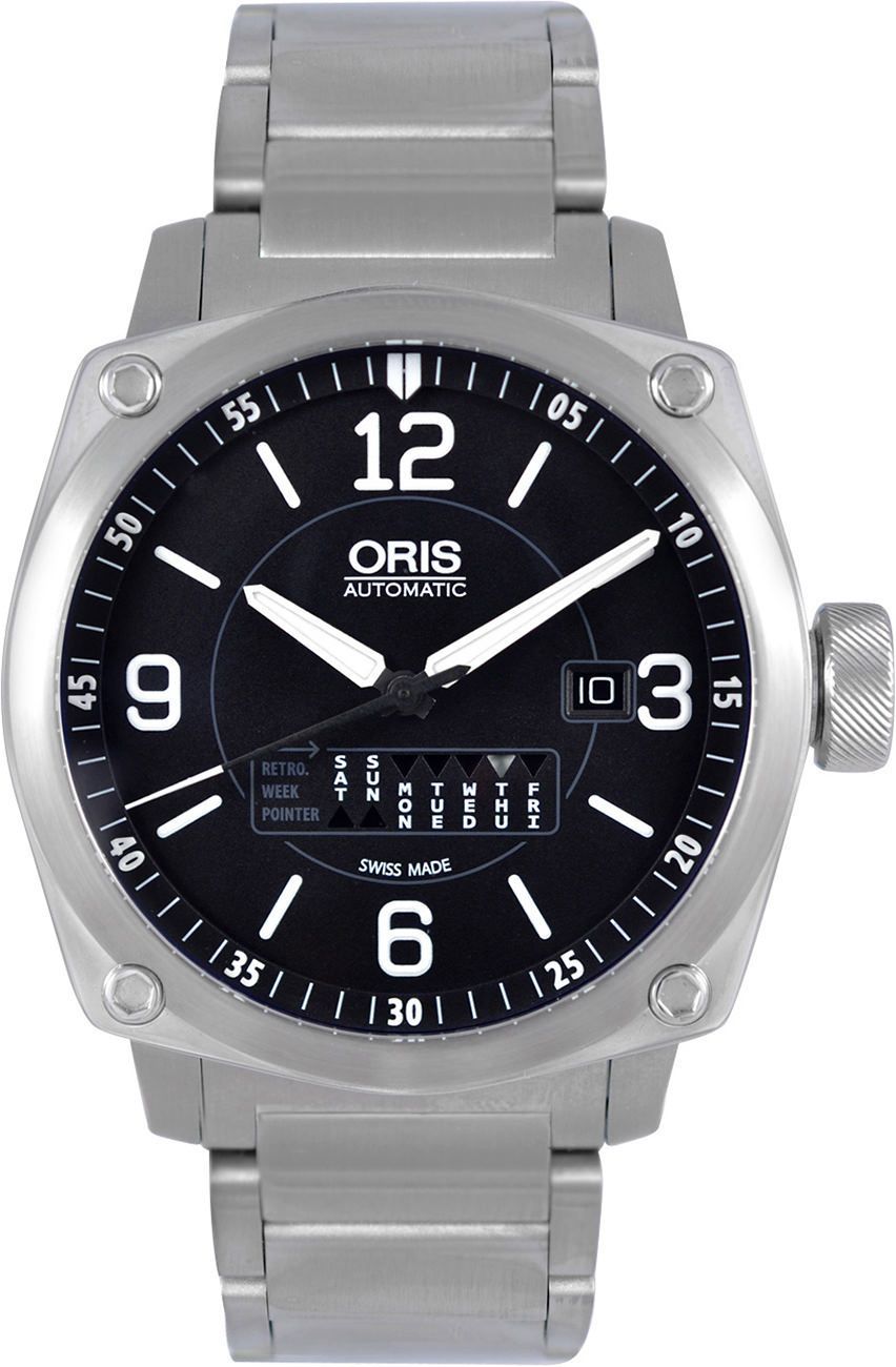 Oris Retrograde Day 43 mm Watch in Black Dial For Men - 1
