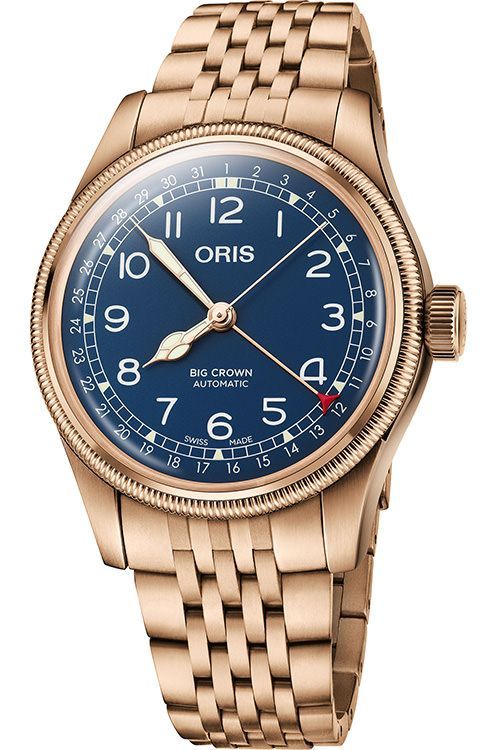 Oris Big Crown Bronze Pointer Date 40 mm Watch in Blue Dial