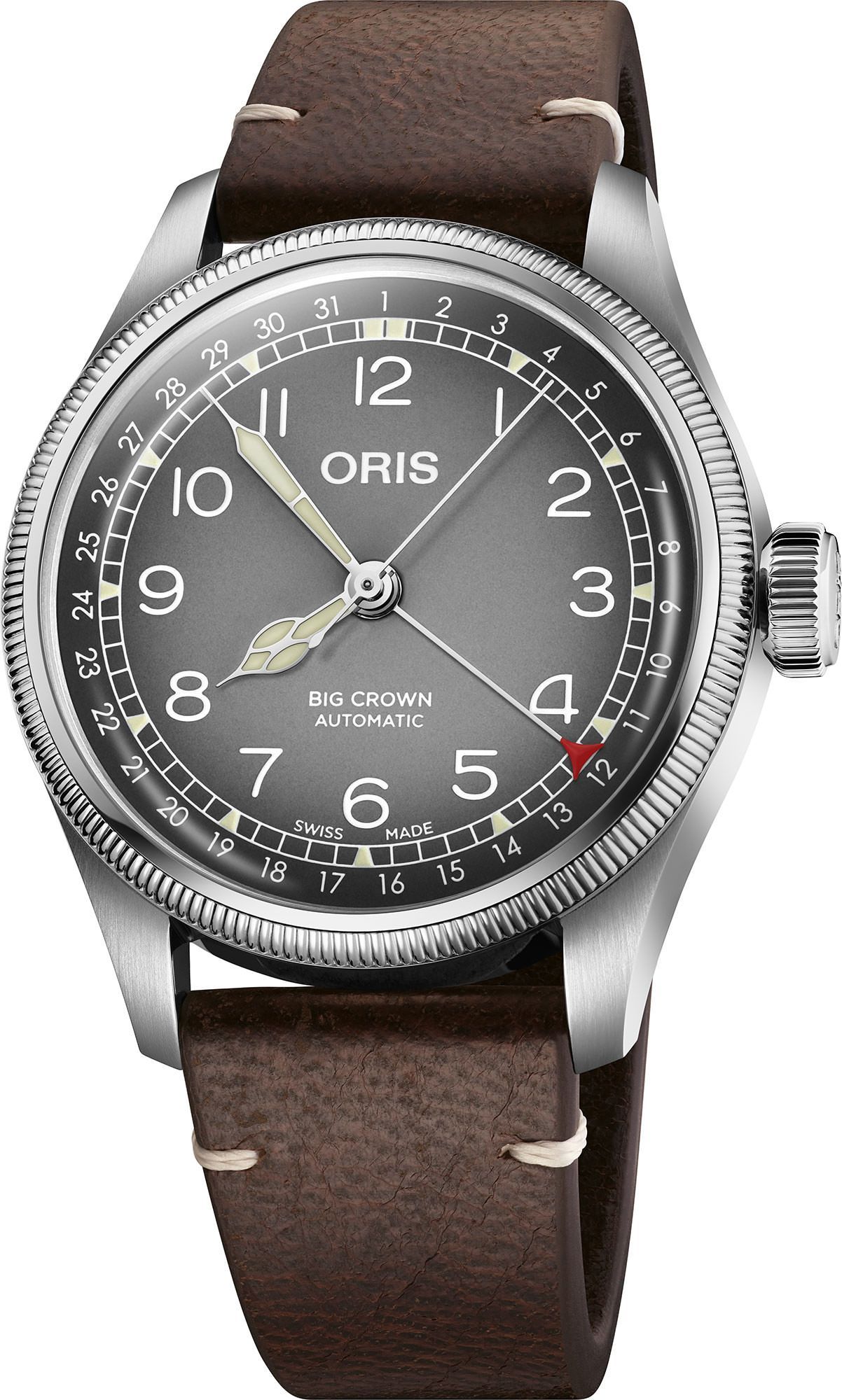 Oris Big Crown Oris X Cervo Volante Grey Dial 38 mm Automatic Watch For Men - 1