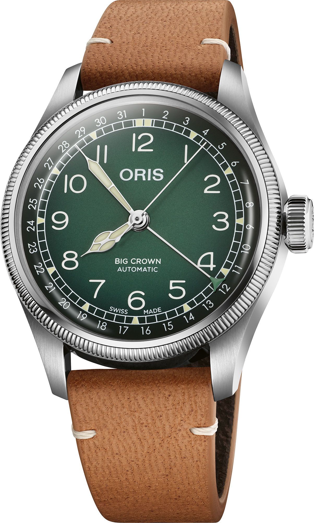Oris Big Crown Oris X Cervo Volante Green Dial 38 mm Automatic Watch For Men - 1