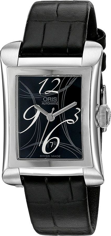 Oris Culture Rectangular Black Dial 25.9 mm Automatic Watch For Women - 1