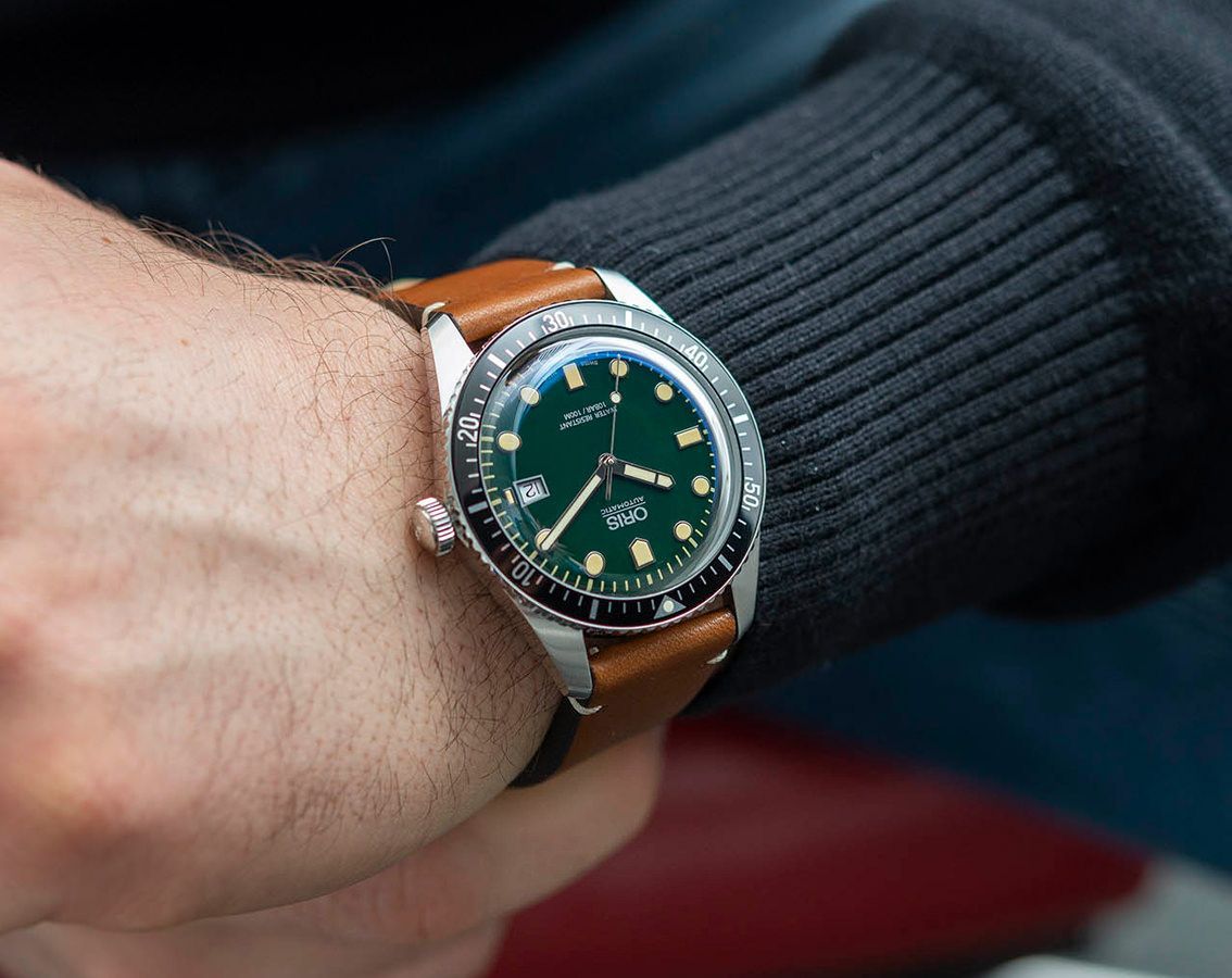 Oris Divers Sixty Five 42 mm Watch in Green Dial