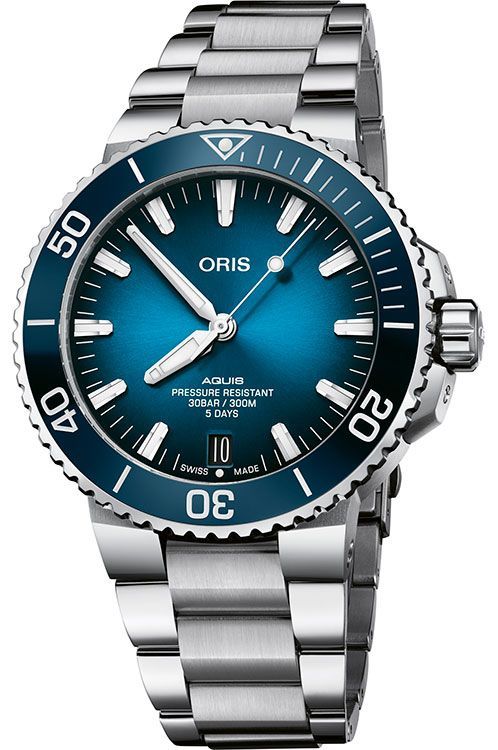 Oris Aquis Date Calibre 400 43.50 mm Watch in Blue Dial