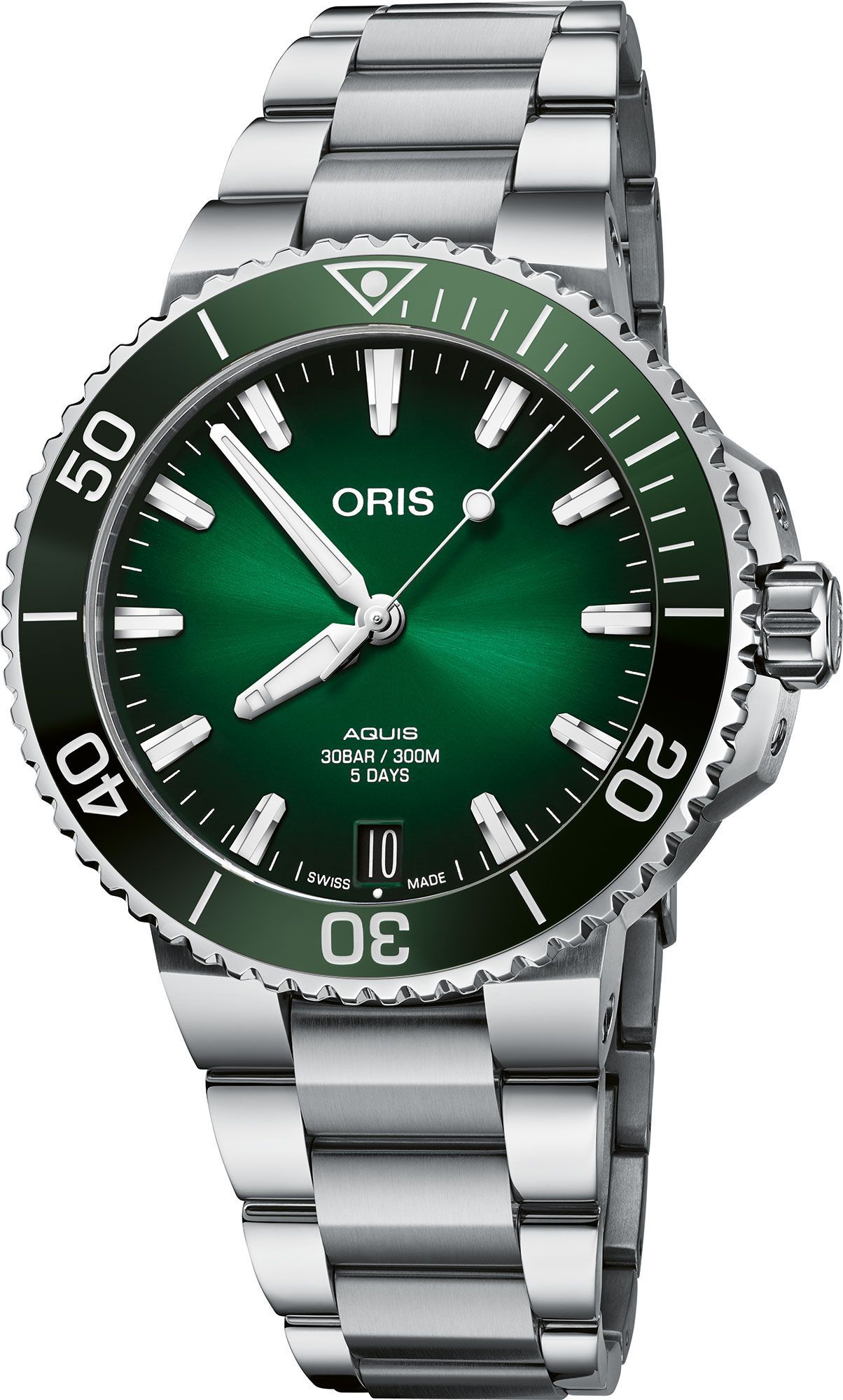 Oris Aquis Aquis Date Calibre 400 Green Dial 41.5 mm Automatic Watch For Men - 1