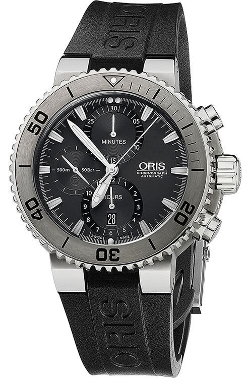 Oris  46 mm Watch in Grey Dial For Men - 1