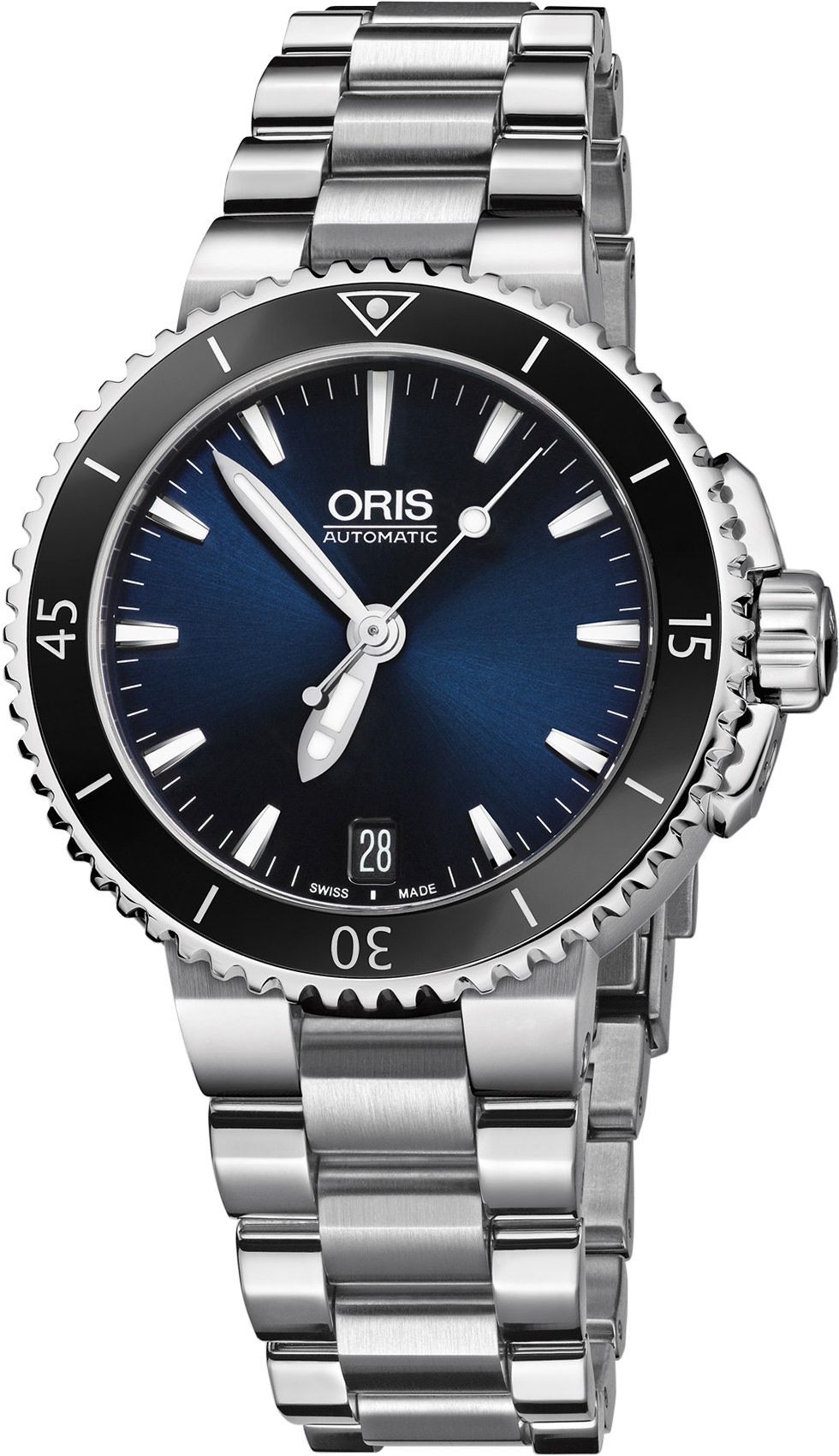 Oris Diving  Blue Dial 36 mm Mechanical Watch For Women - 1