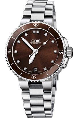 Oris Diving  Brown Dial 36 mm Automatic Watch For Women - 1