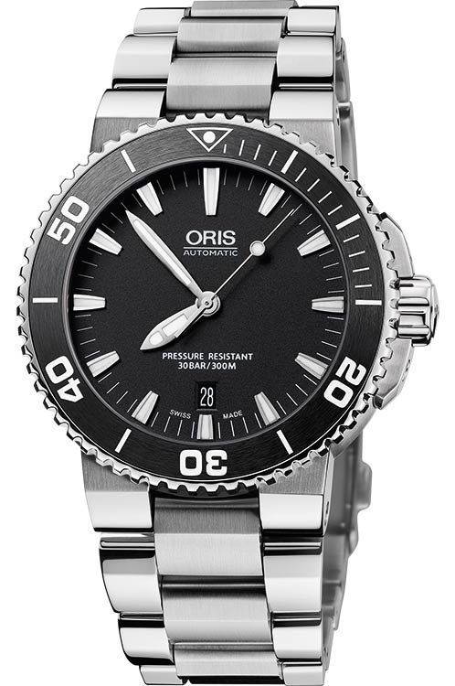 Oris Aquis Date 43 mm Watch in Black Dial