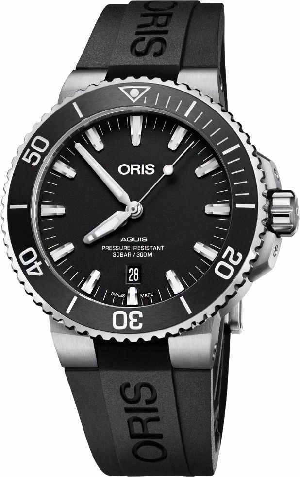 Oris Diving Aquis Date Black Dial 43.5 mm Automatic Watch For Men - 1