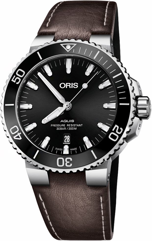 Oris Aquis Aquis Date Black Dial 43.5 mm Automatic Watch For Men - 1