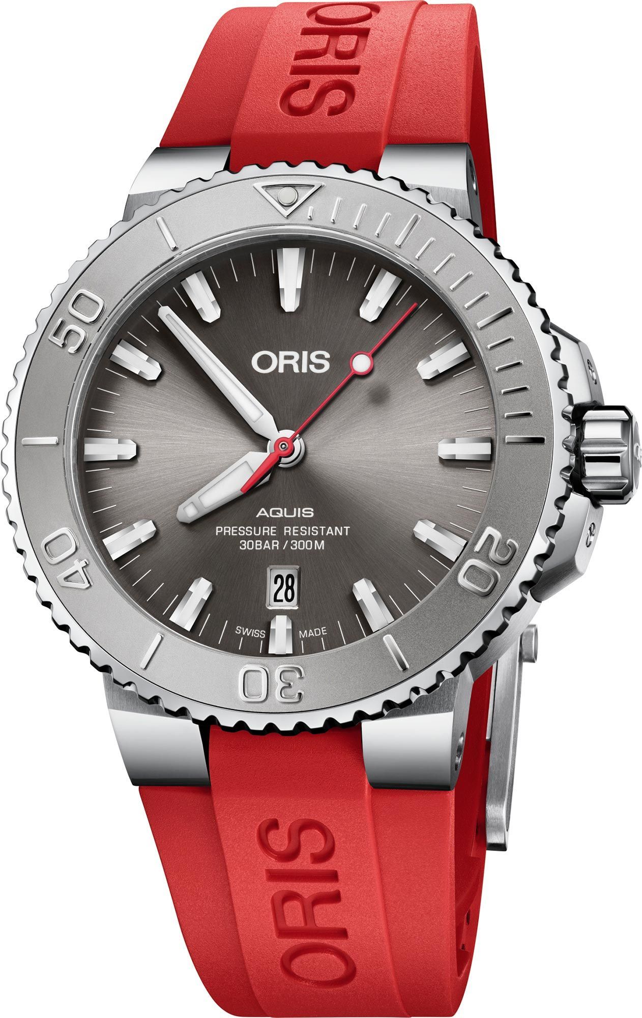 Oris Aquis Aquis Date Relief Grey Dial 43.50 mm Automatic Watch For Men - 1