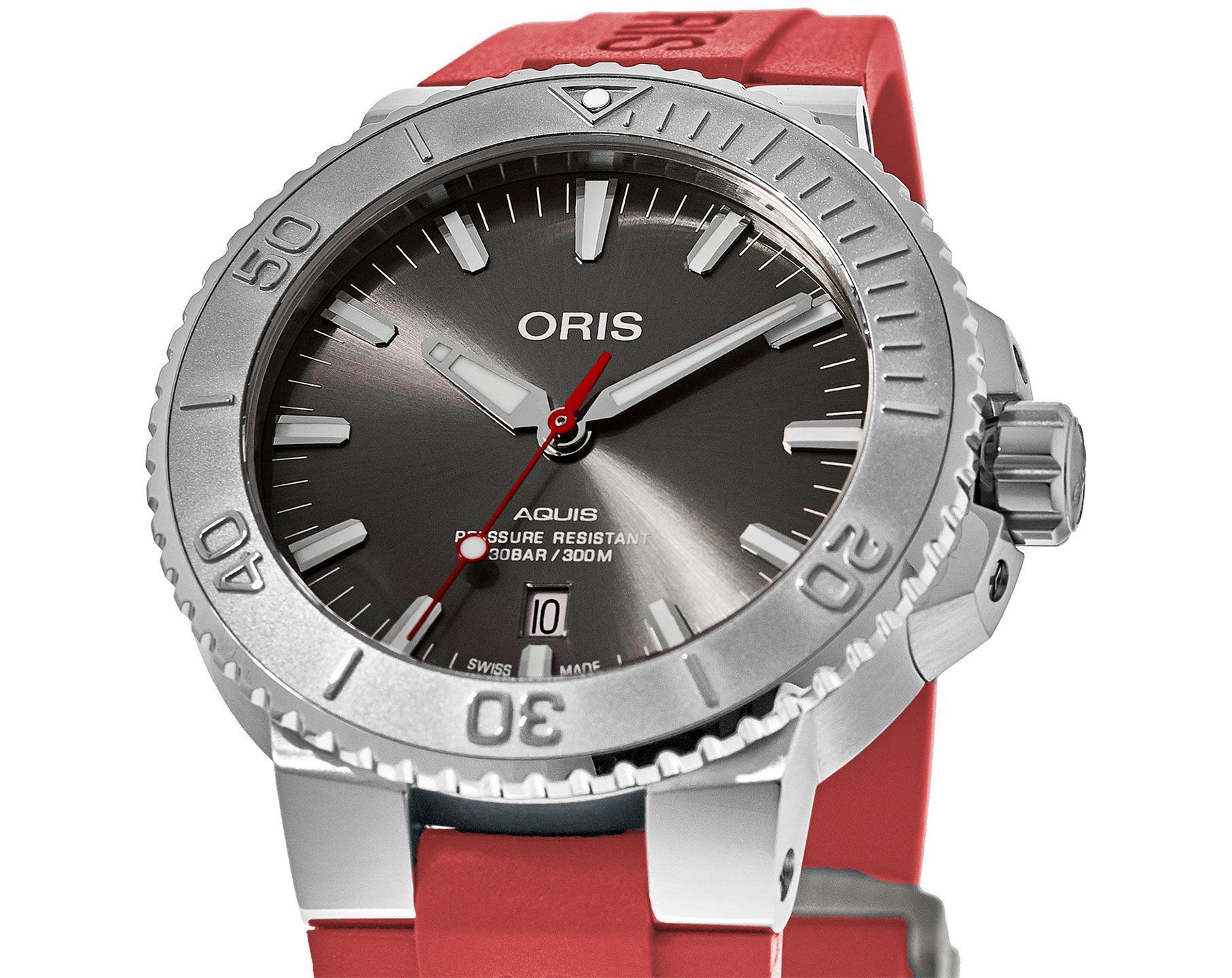 Oris Aquis Aquis Date Relief Grey Dial 43.50 mm Automatic Watch For Men - 3