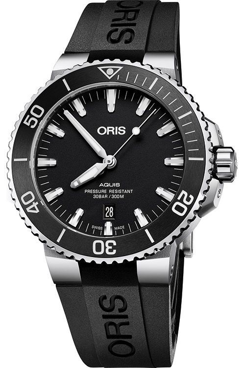 Oris Aquis Date 43.5 mm Watch in Black Dial