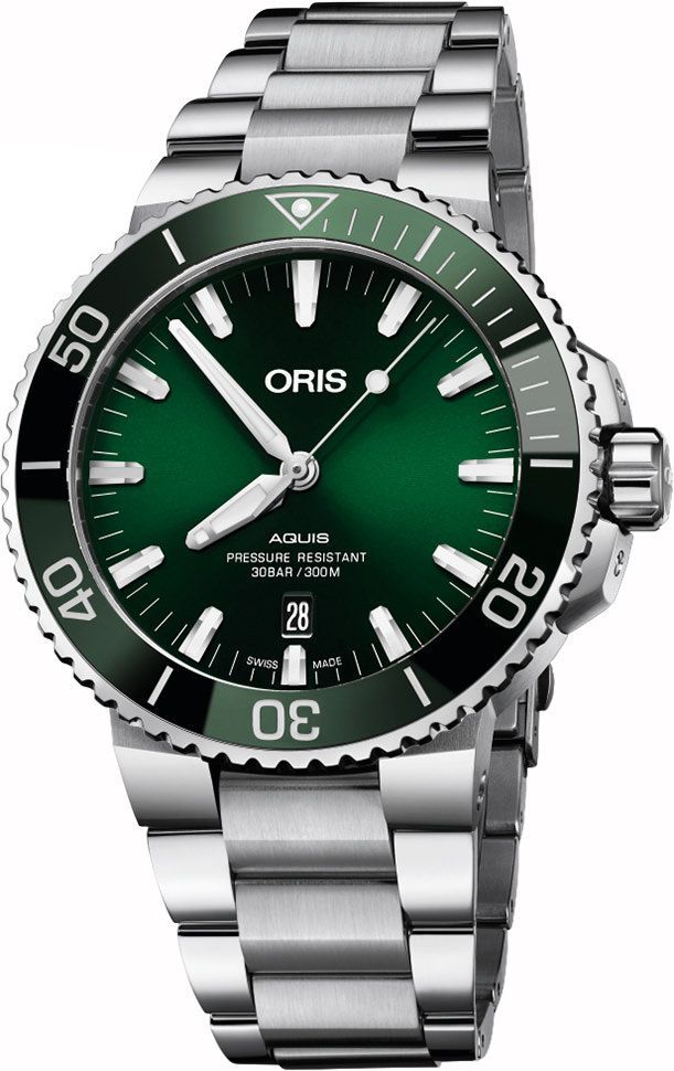 Oris Aquis Aquis Date Green Dial 43.5 mm Automatic Watch For Men - 1