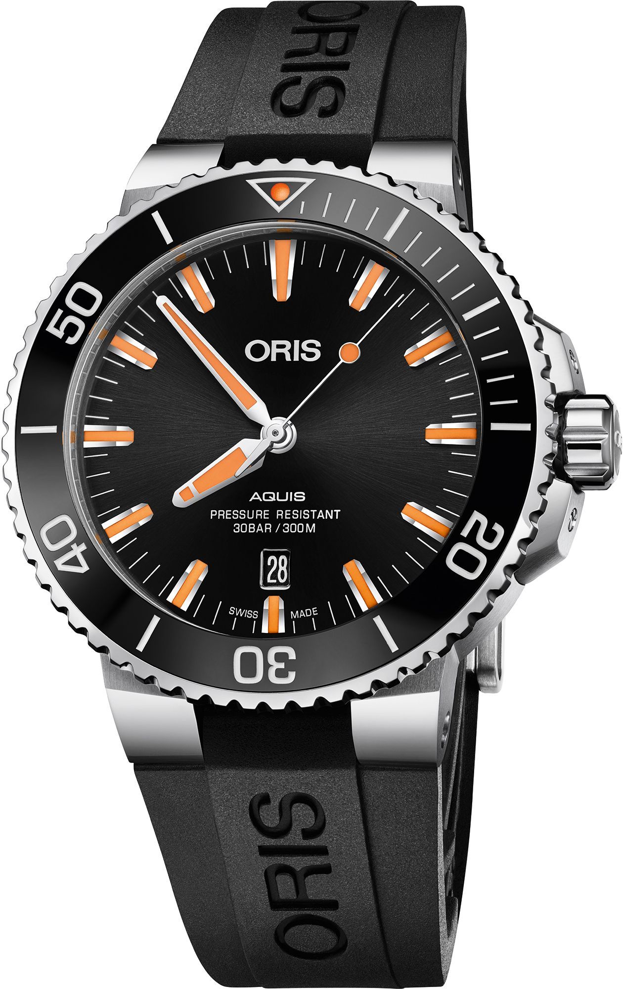 Oris Diving Aquis Date Black Dial 43.5 mm Automatic Watch For Men - 1