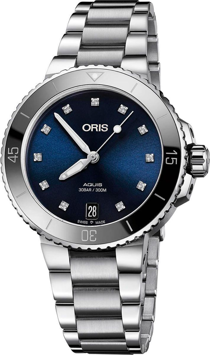 Oris Diving Aquis Date Blue Dial 36.5 mm Automatic Watch For Men - 1