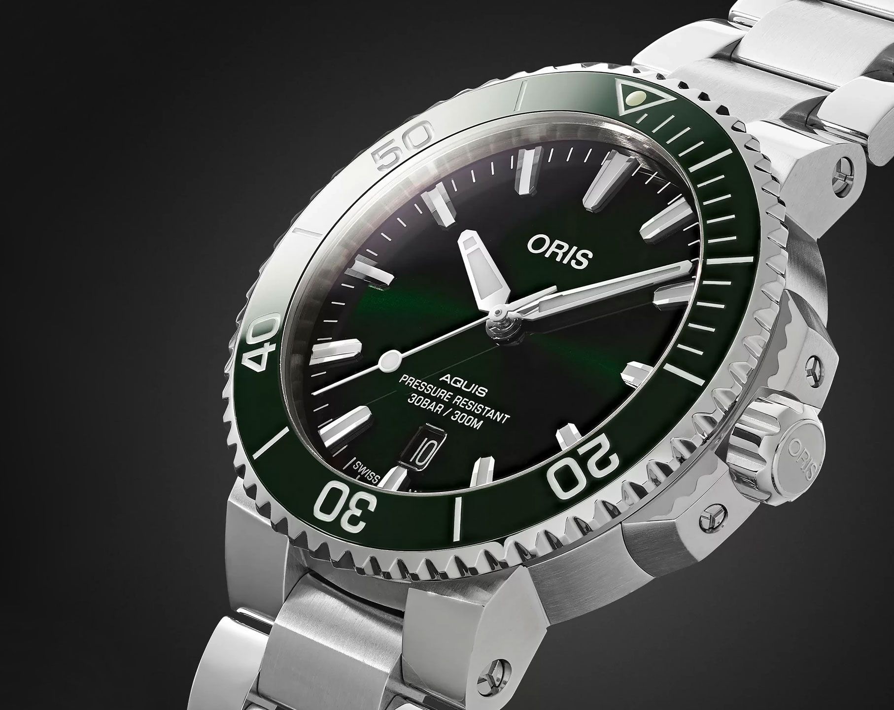Oris Aquis Aquis Date Green Dial 41.50 mm Automatic Watch For Men - 4