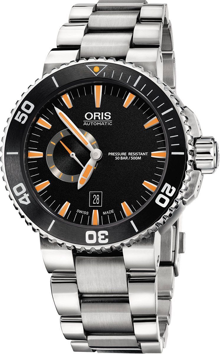 Oris Diving Aquis Small Second, Date Black Dial 46 mm Automatic Watch For Men - 1