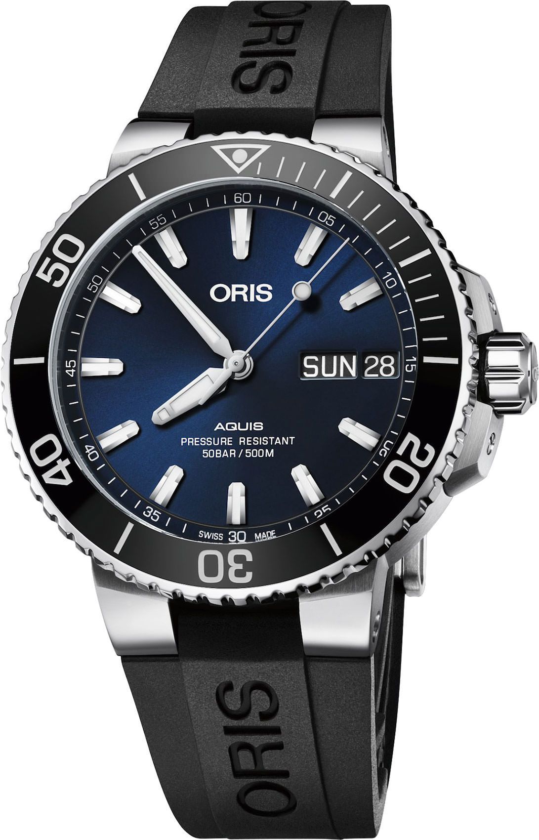Oris Aquis Aquis Big Day Date Blue Dial 45.50 mm Automatic Watch For Men - 1