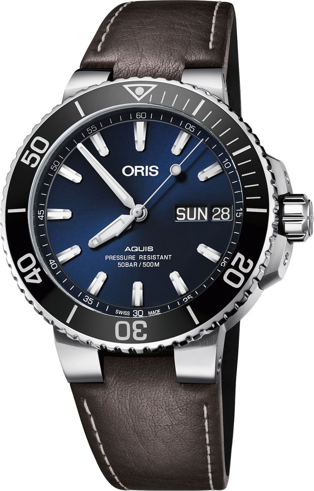 Oris Aquis Aquis Big Day Date Blue Dial 45.50 mm Automatic Watch For Men - 1