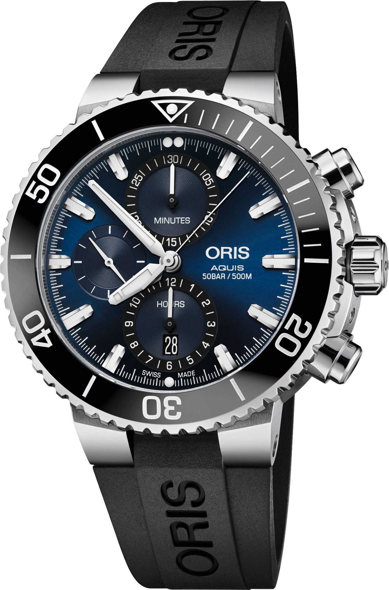 Oris Aquis Chronograph 45.5 mm Watch in Blue Dial For Men - 1