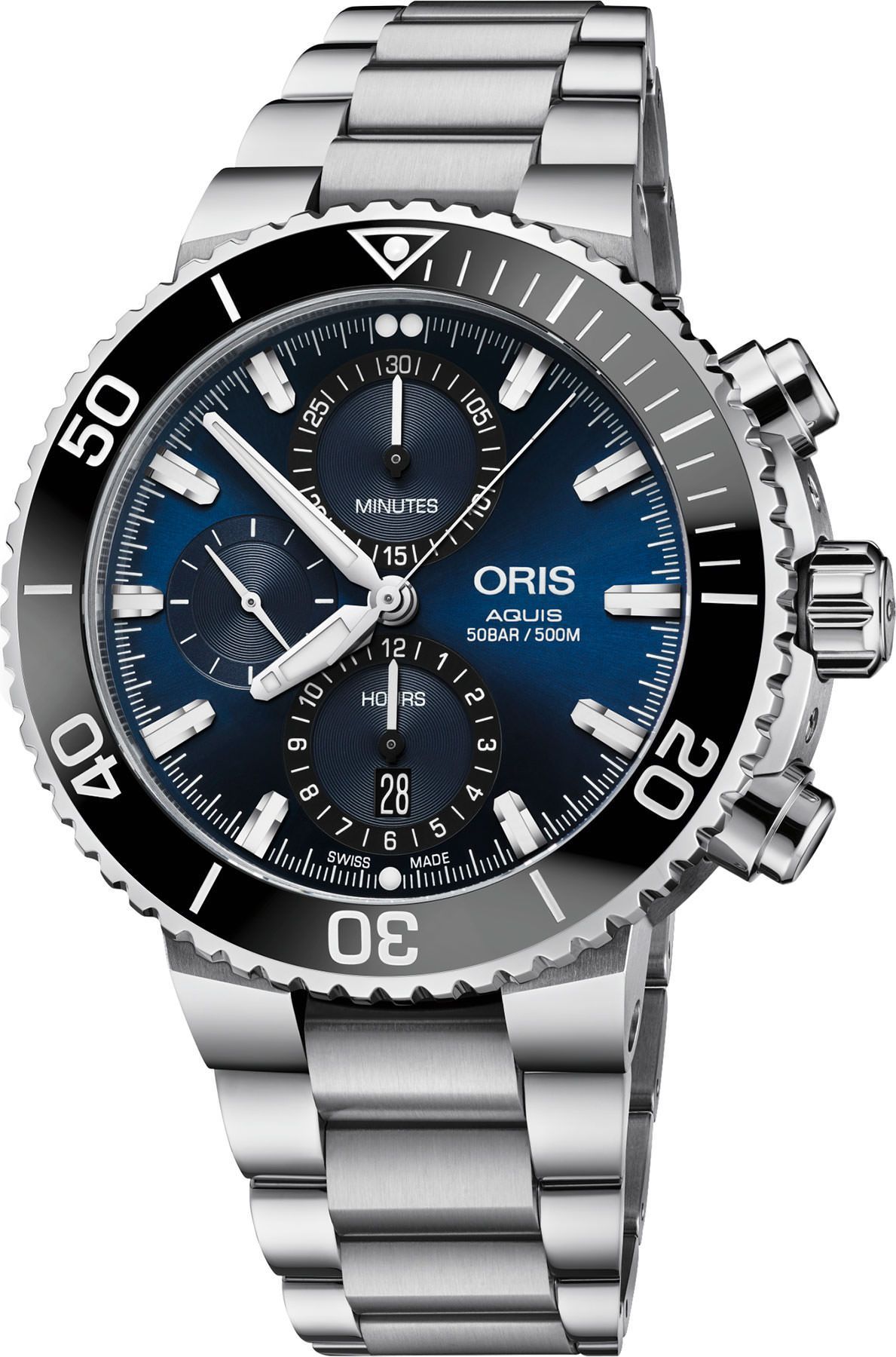 Oris Aquis Chronograph 45.5 mm Watch in Blue Dial For Men - 1