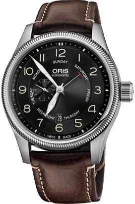Oris Small Second, Pointer Day 44 mm Watch in Black Dial For Men - 1