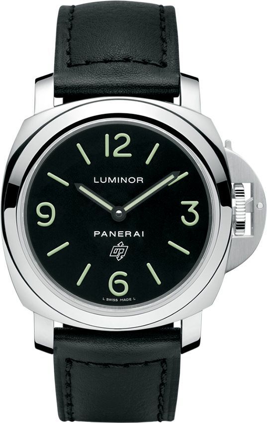 Panerai Luminor Logo Black Dial 44 mm Manual Winding Watch For Men - 1