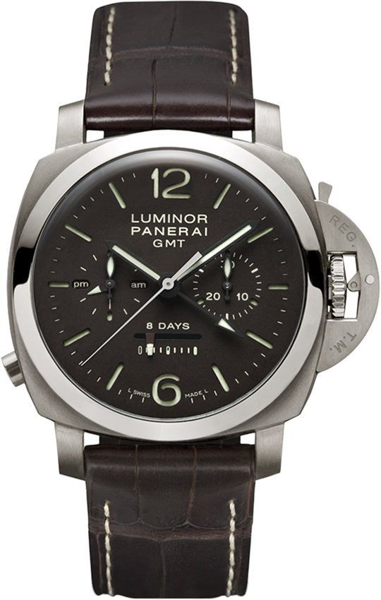 Panerai Chrono Monopulsante 8 Days GMT 44 mm Watch in Brown Dial For Men - 1