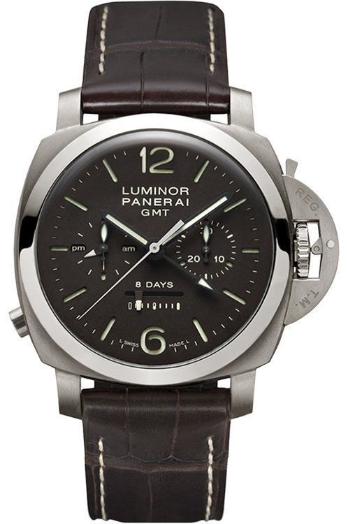 Panerai Chrono Monopulsante 8 Days GMT 44 mm Watch in Brown Dial