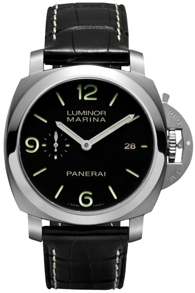 Panerai Luminor 3 Days Automatic Titanio Black Dial 44 mm Automatic Watch For Men - 1