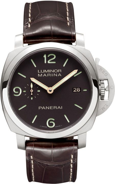 Panerai Luminor 3 Days Automatic Titanio Brown Dial 44 mm Automatic Watch For Men - 1