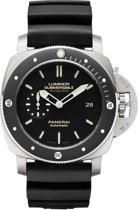 Panerai  47 mm Watch in Black Dial For Men - 1